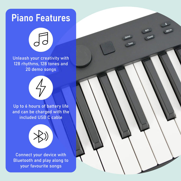 Axus AXD55 88 Key Digital Piano Keyboard with Touch Sensitive Keys, Sustain Pedal and High-Level Features and Functions.