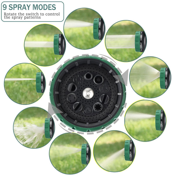 Hose Pipe 150FT Flexible Expandable Garden Hose with 9 Function Hose Pipe Spray Gun Durable 3750D and Double Latex Core Outdoor Water Hose for