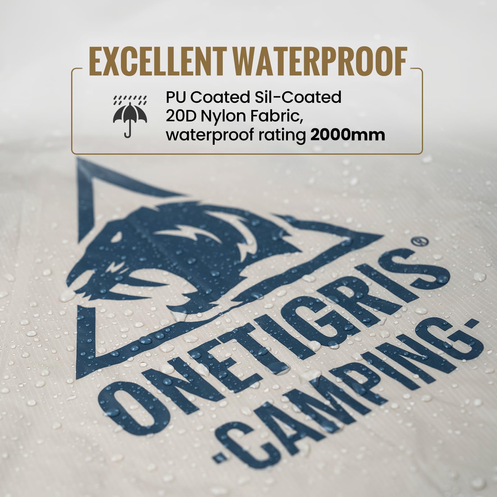 OneTigris Smokey HUT Hot Tent with Stove Jack, Ultralight 4 Season Tipi Tent with Snow Skirt & Detachable Floor for Camping, Hiking, Bushcraft, Backpacking