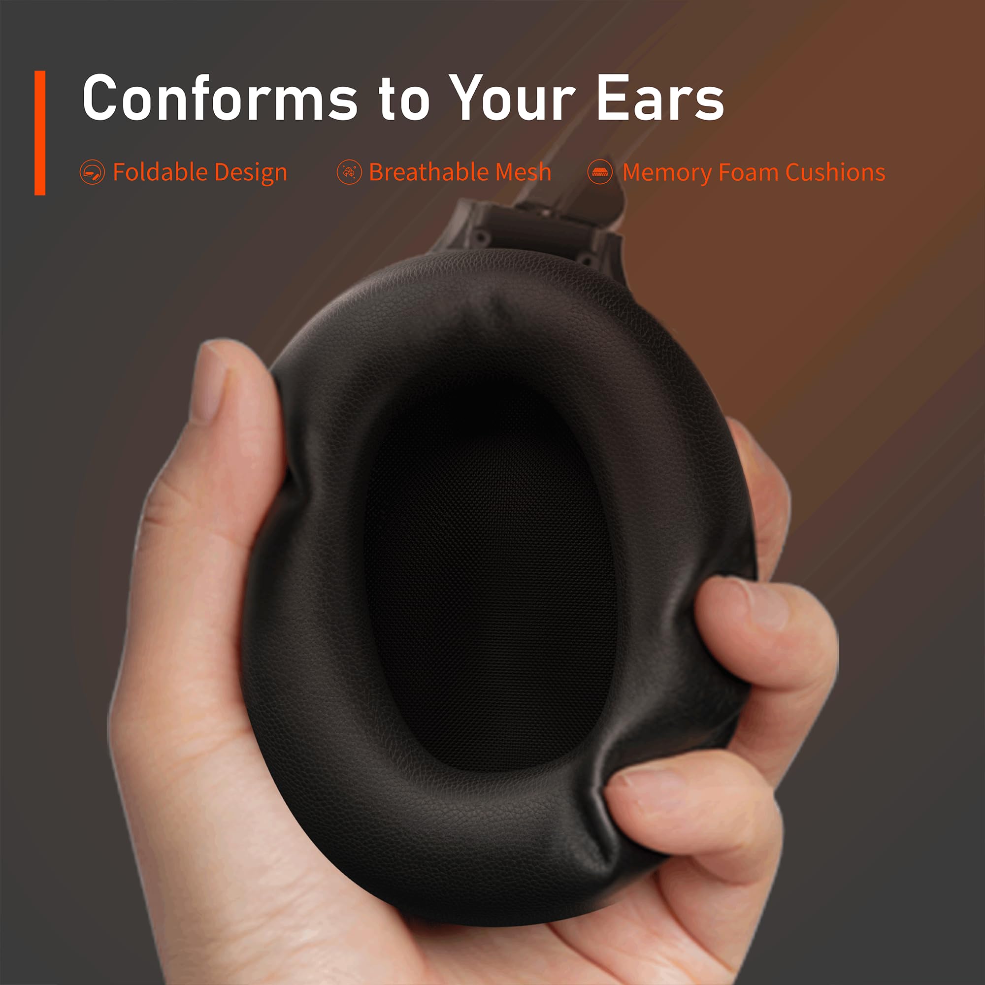 Rebocico Active Noise Cancelling Headphones, Wireless Bluetooth Over-Ear Headphone with Microphone,120H Playtime, Foldable Overhead Headphones with Deep Bass, Fast Charging for Home Travel Office