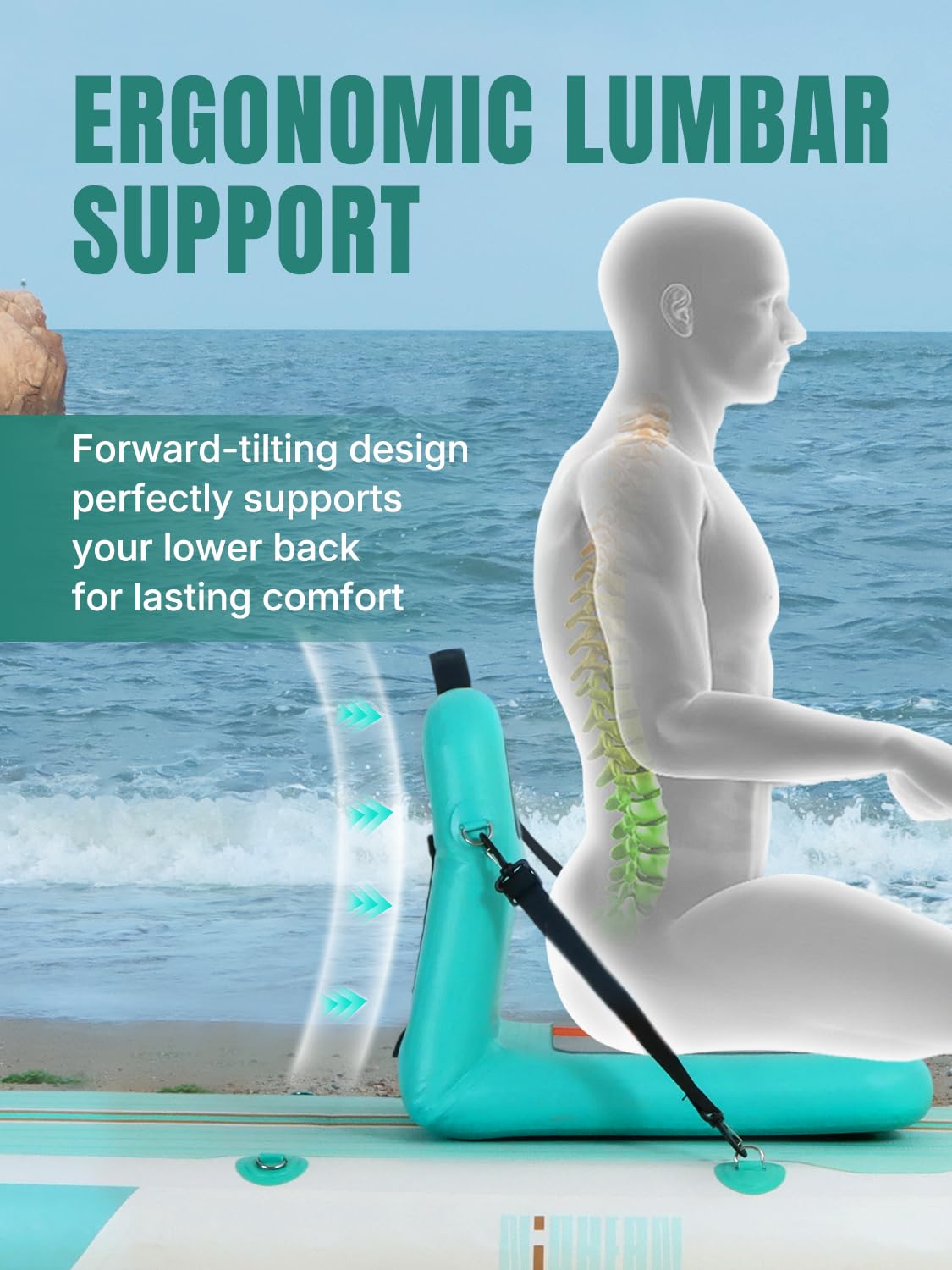 Niphean Inflatable Paddle Boards for Adults with All Accessories, 320cm Stand Up Paddle Board for All Skill Levels, SUP with 200kg Weight Capacity for 2 People, Inflatable Paddleboard with Seat