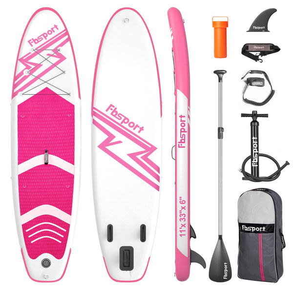 FBSPORT Inflatable Stand Up Paddle Boards,SUP Board,6" Thick Stand Up Paddle Boarding,Paddling Board for Youth & Adult,Surfboard,SUP with Adjustable Paddle/Backpack/Pump/Removable Fin