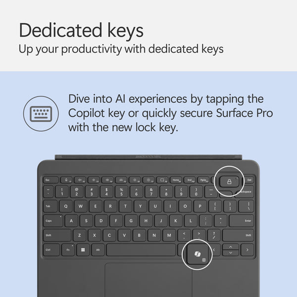 Microsoft Surface Pro Flex Keyboard with Slim Pen | Black | 2-in-1 Alcantara® Keyboard for Surface Pro Windows 11 Copilot+ PC