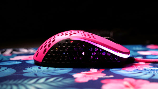 Xtrfy M4 RGB, Ultra-Light Wired Gaming Mouse, Ergonomic Design for Right-Handers, Pixart 3389 Sensor, Adjustable RGB Lighting, Pink Edition