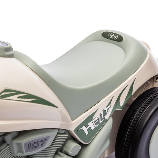 AIYAPLAY Kids Ride On Car, Foot To Floor Sliding Baby Car, Push Along Car with Music, Bubble, for Toddler from 2 to 5 Years Old - Cream White