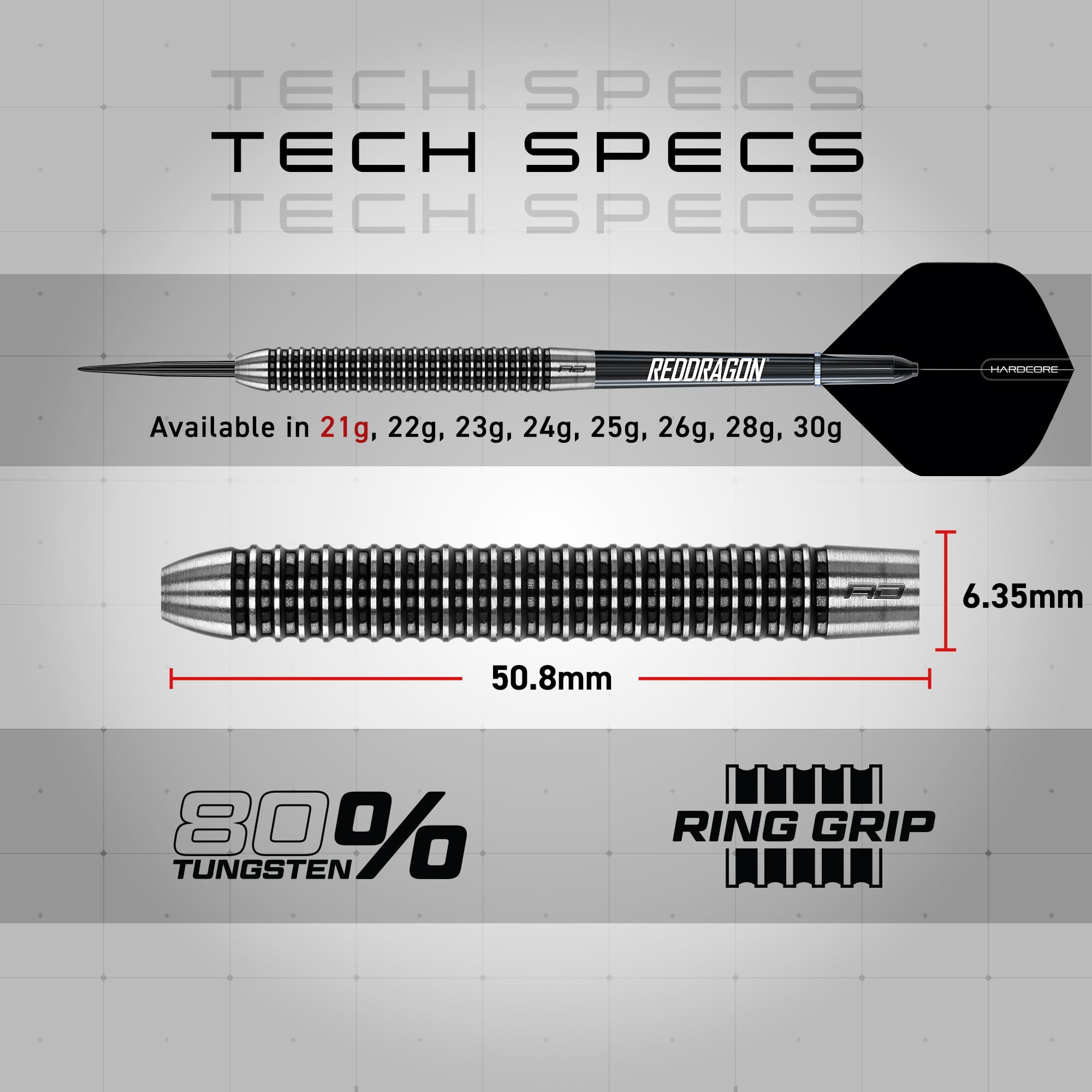 RED DRAGON Pegasus Professional Tungsten Steeltip Darts Set Available in 21, 23, 24, 25, 26, 28, 30 Gram with Flights, Stems (Shafts) and Wallet