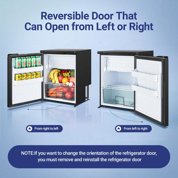 AAOBOSI 83L Campervan Fridge, Camping Refrigerator with APP Control, 12V Fridge Freezer for Campervan, Car, Truck, Boat, Motorhome, Travel