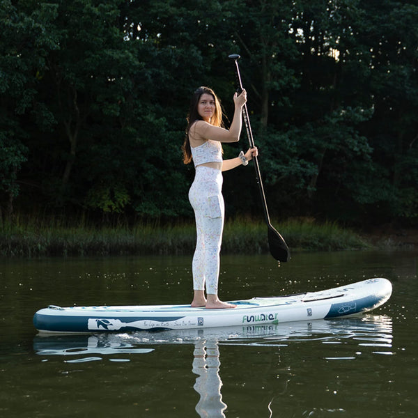 FunWater SUP Inflatable Stand Up Paddle Board 11'6"/11'/10'5" Ultra-Light with Inflatable Board,ISUP Accessories,Three Fins,Adjustable Paddle, Pump,Backpack, Leash,Waterproof Bag