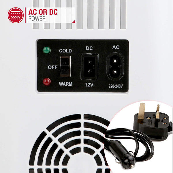 NETTA 5L Mini Fridge - Portable Small Fridge for Drinks, Snacks, Skincare - For Bedroom, Student Dormitory, Office With Cooling And Warming Function - AC/DC Portable – Black