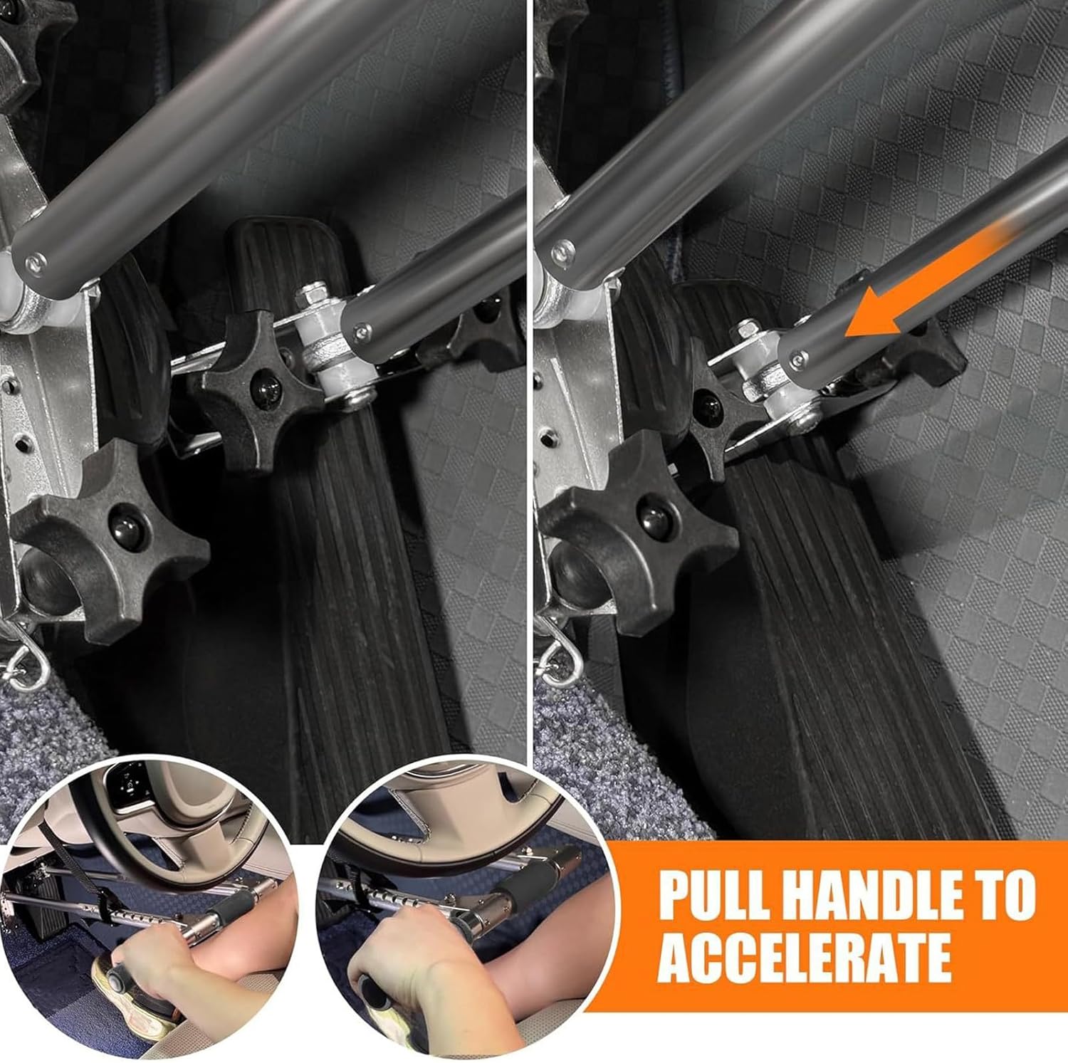 Hand Control for Disabled Drivers | Manual Driving Assist,Multifunctional Car Manual Hand Controls for Patients, Injured, Disabled, Senior, Elderly, Automotive, Daily, Vehicle