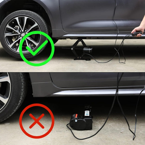 ROGTZ Electric Car Jack Vehicle Scissor Lift Jack Kit 2 Ton with Tool Case Quick Floor Jack Stand Tire Change Repair Set