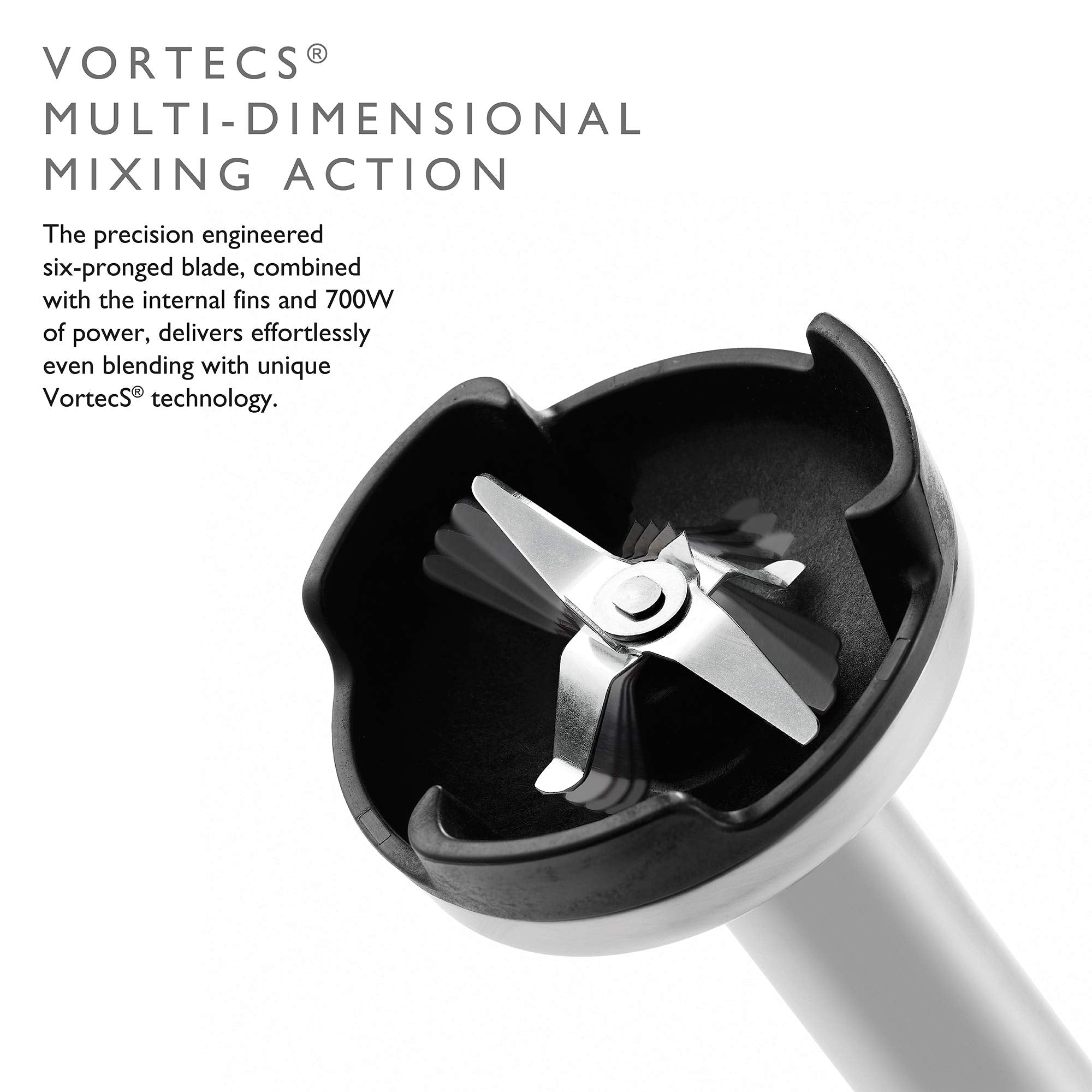 Dualit Copper Hand Blender Set | Handheld Stick Blender With Chopping Bowl, Whisk & 1L Measuring Jug | 700W Polished With Turbo Speed | For Soup,