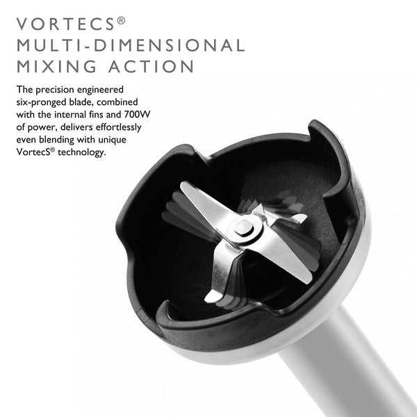 Dualit Copper Hand Blender Set | Handheld Stick Blender With Chopping Bowl, Whisk & 1L Measuring Jug | 700W Polished With Turbo Speed | For Soup,