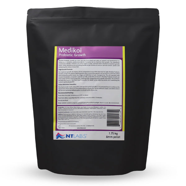 NT Labs Medikoi Probiotic Growth, Complete Feed For All Pond Fish, Ideal For Late Spring and Summer Feeding, High Protein Fish Feed, Maintains Immune