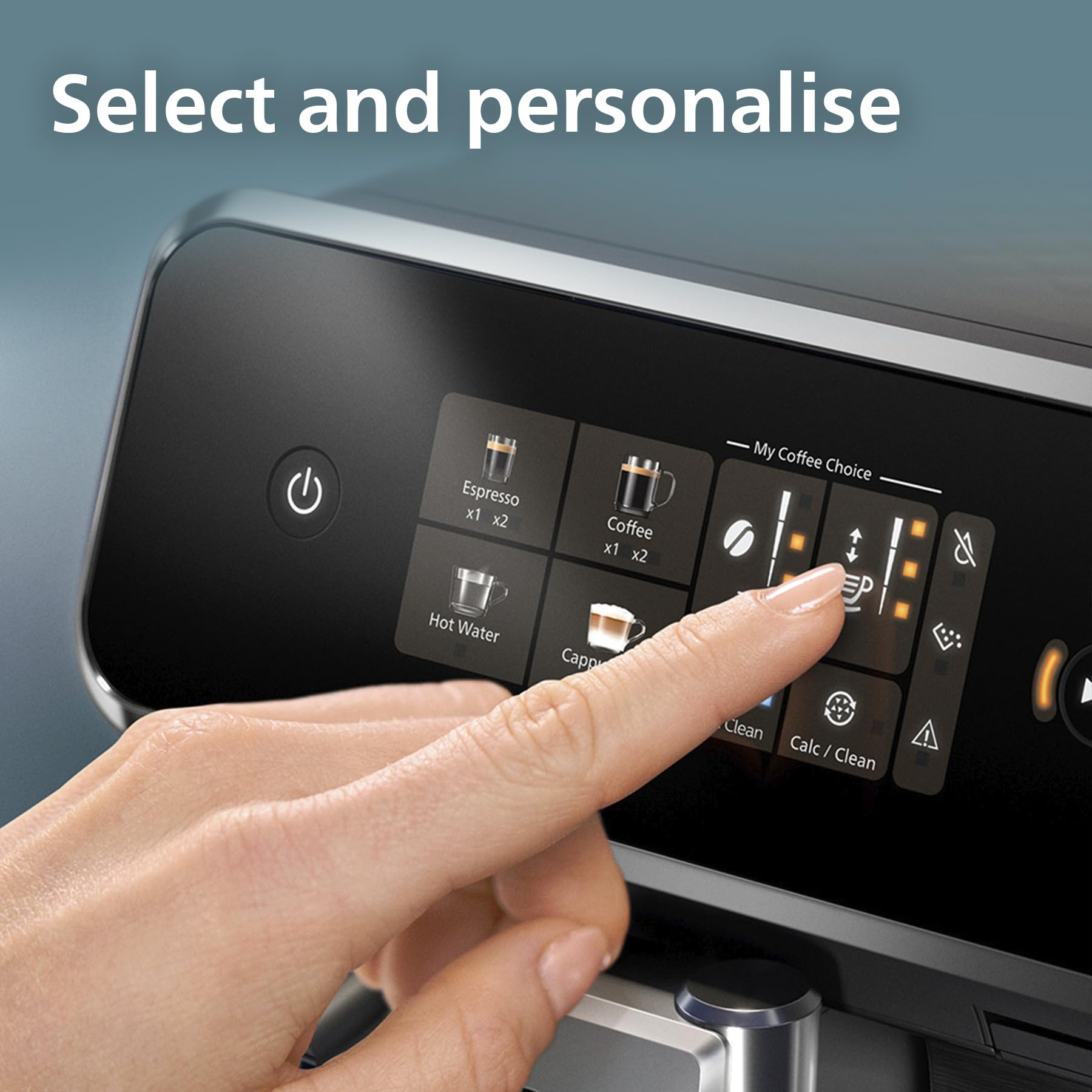 PHILIPS 5400 Series Bean to Cup Coffee Machine – 12 Coffee Varieties, LatteGo Milk Frother, Fastest-to-Clean, Ceramic Grinder, Fully Automatic Espresso & Cappuccino maker – Black, Silver (EP5446/70)