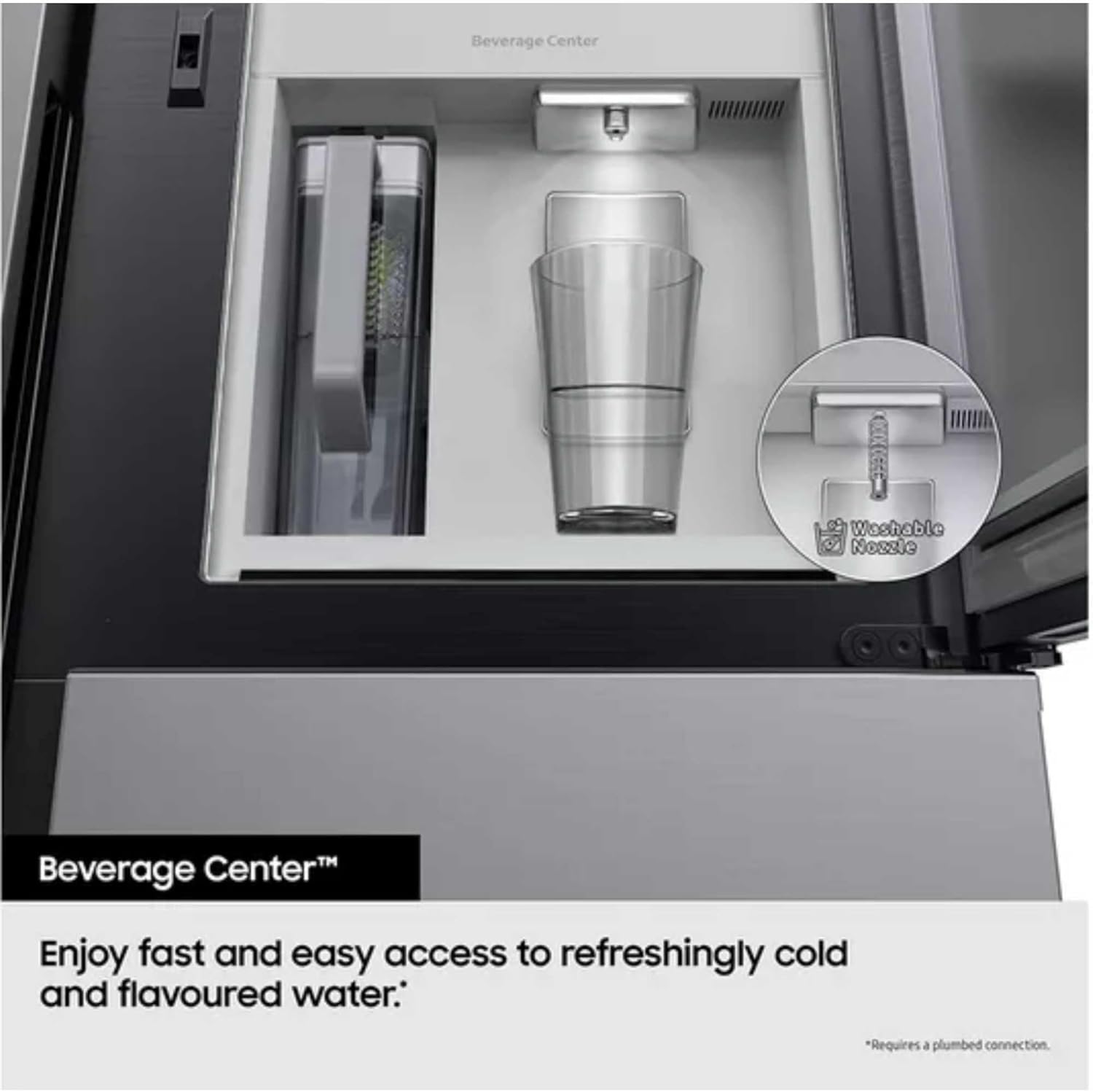 Samsung RH69CG895DS9EU fridge-freezer Freestanding 645 L Silver