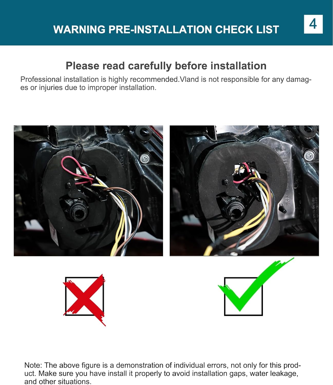 VLAND Compatible Rear Lights for J-eep Wrangler JL 2018-2023 4th Gen (Not Fit for 2018 Wrangler JK) Tail Light Set (Red)