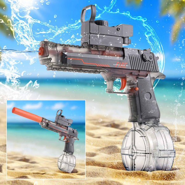 Electric Water Gun, Ultra-Long Range One-Touch Automatic Water Gun, Large Capacity Ultra-Long Standby, Suitable For Children Adults Summer Pool Party Beach Outdoor Use.
