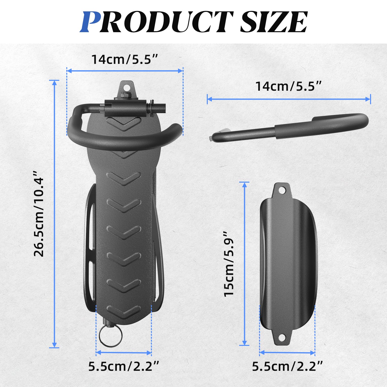 WELDUN Bike Wall Mount, Bike Hanger Rack, Swivelling Bike Holder, Vertical Bicycle Storage Rack for Garage and Indoor Use, Load Capacity 30kg