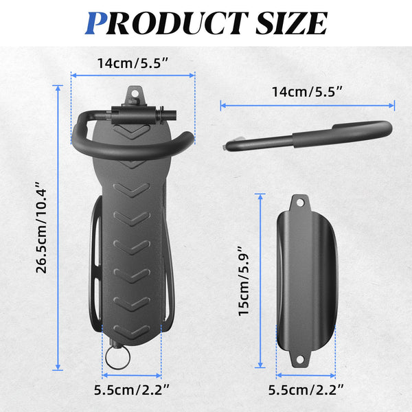 WELDUN Bike Wall Mount, Bike Hanger Rack, Swivelling Bike Holder, Vertical Bicycle Storage Rack for Garage and Indoor Use, Load Capacity 30kg