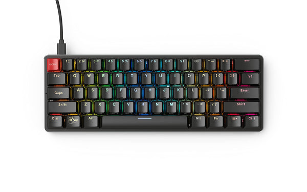 Glorious Gaming GMMK Compact 60%, Barebones (Frame Only) - Mechanical Gaming Keyboard, Per Key RGB, Hotswap & Customisable, International/ISO Layout - Black