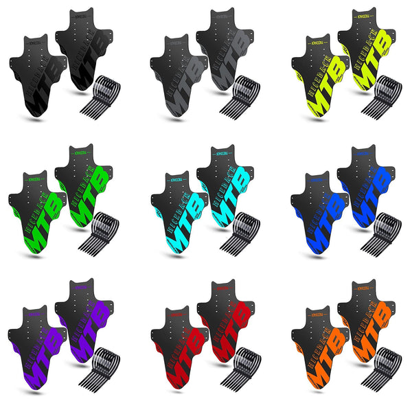 NICEDACK Mudguards Mountain Bike, 2 Pieces Mudguard Fit 20-29 Inch MTB Mudguard Front and Rear Compatible Bicycle Splash Guard