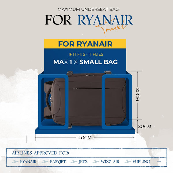 for Ryanair Cabin Bags 40x20x25 Underseat Bag,Small Travel Backpack Cabin Size Carry-ons for Women Men,Hand Luggage for Overnight,Casual Daypack with Laptop Compartment,Anti Theft Pocket