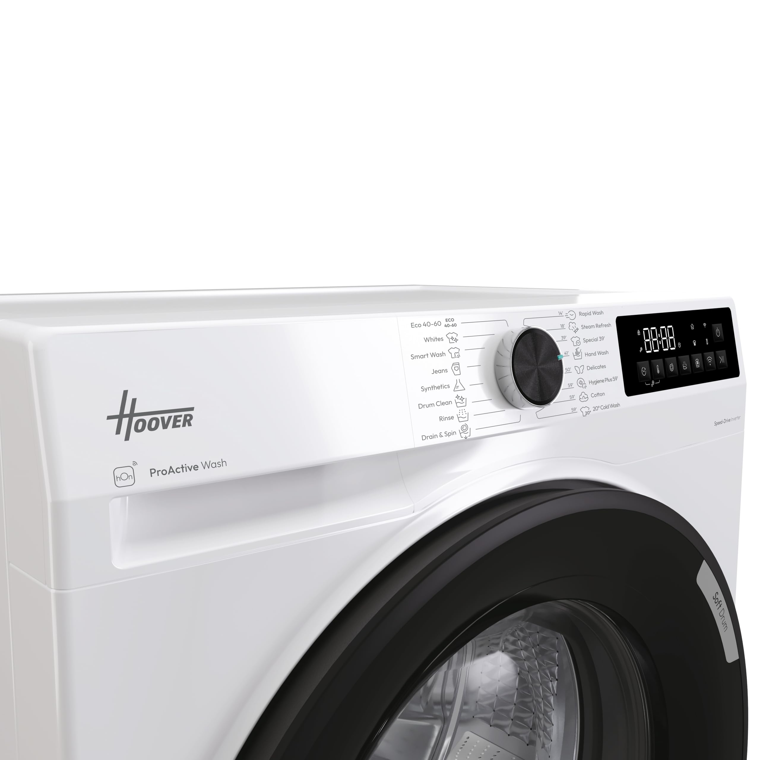 Hoover H-WASH 350 9kg Freestanding Washing Machine, 1400 RPM, A Rated, ECO-Power Inverter Motor, hOn App, 60 Programmes, Eco Doser, Power Care System, Graphite, 60x54x85 cm - H3WPS496TAMBR680