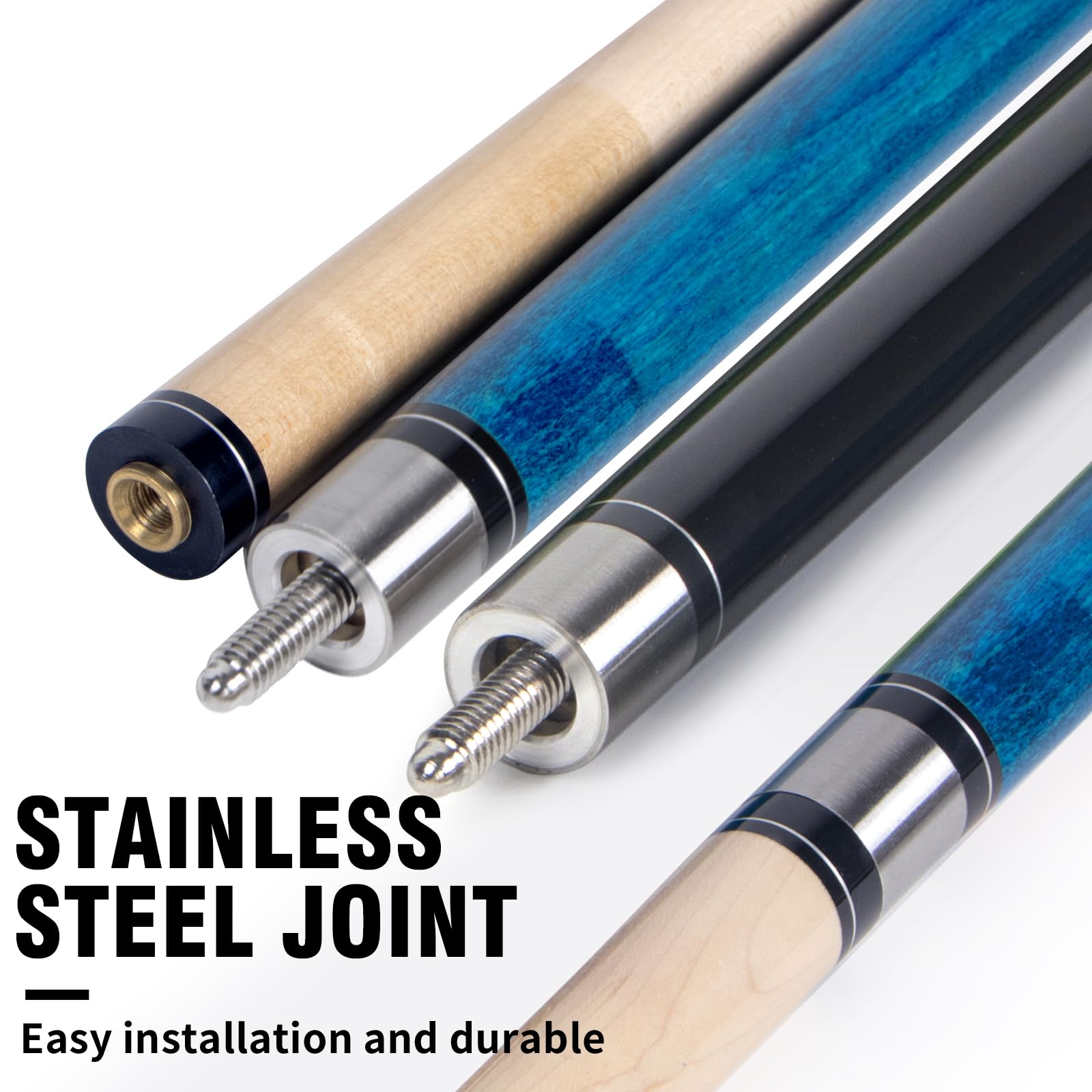 Aklot Pool Cue,Cue Sticks 58" Pool Cues Adult Canadian Maple Wood Cue Stick for Professional Billiard Players 19 21 oz