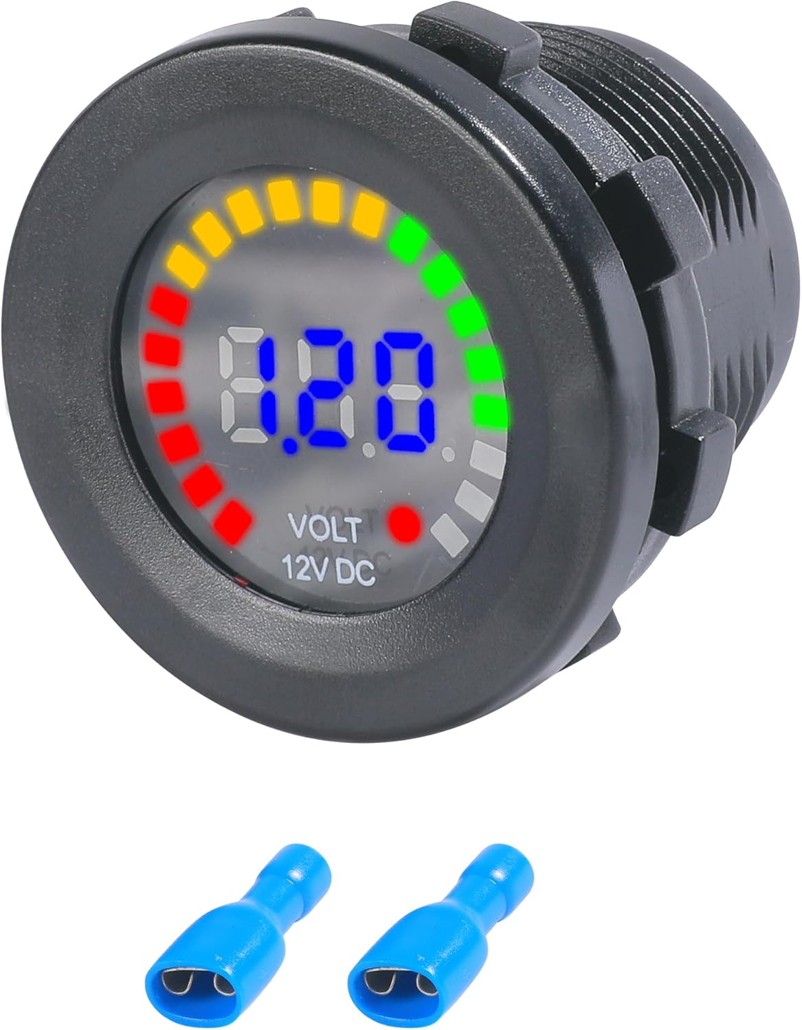 Flaconi DC 12V Car Voltmeter,Automotive Replacement Voltmeter Gauges,Digital Voltage Meter,Battery Voltage Meter 12v,Battery Voltage Meter Waterproof,12v Voltage Gauge,Suitable for Cars,Motorcycles