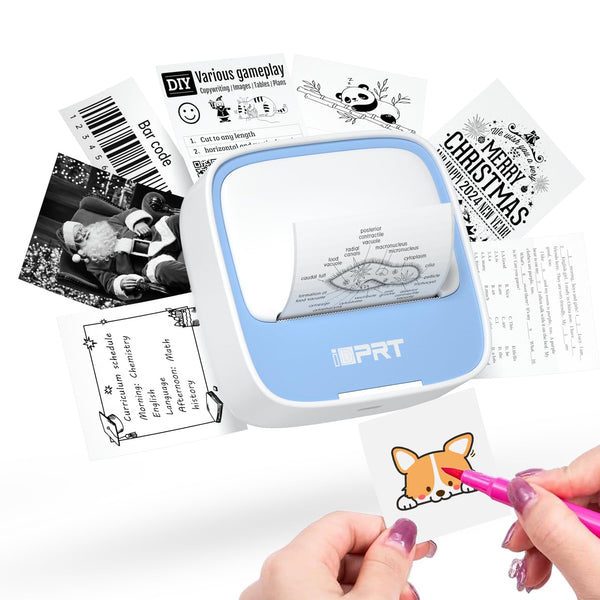 iDPRT Mini Portable Sticker Thermal Printer for Study Notes Pictures DIY Labels, Study Notes, Photos