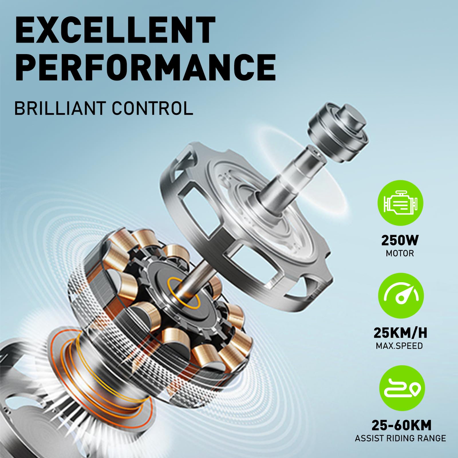 HITWAY BK35 Folding Electric Bike, 16 inch E Bike 250W City E-Bike Max.Range 25-60KM