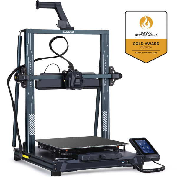 ELEGOO Neptune 4 3D Printer, 500mm/s High-Speed Fast FDM Printer with Klipper Firmware, Auto Leveling and Direct Extruder, Easy Assembly for Beginners, 225x225x265mm Printing Size