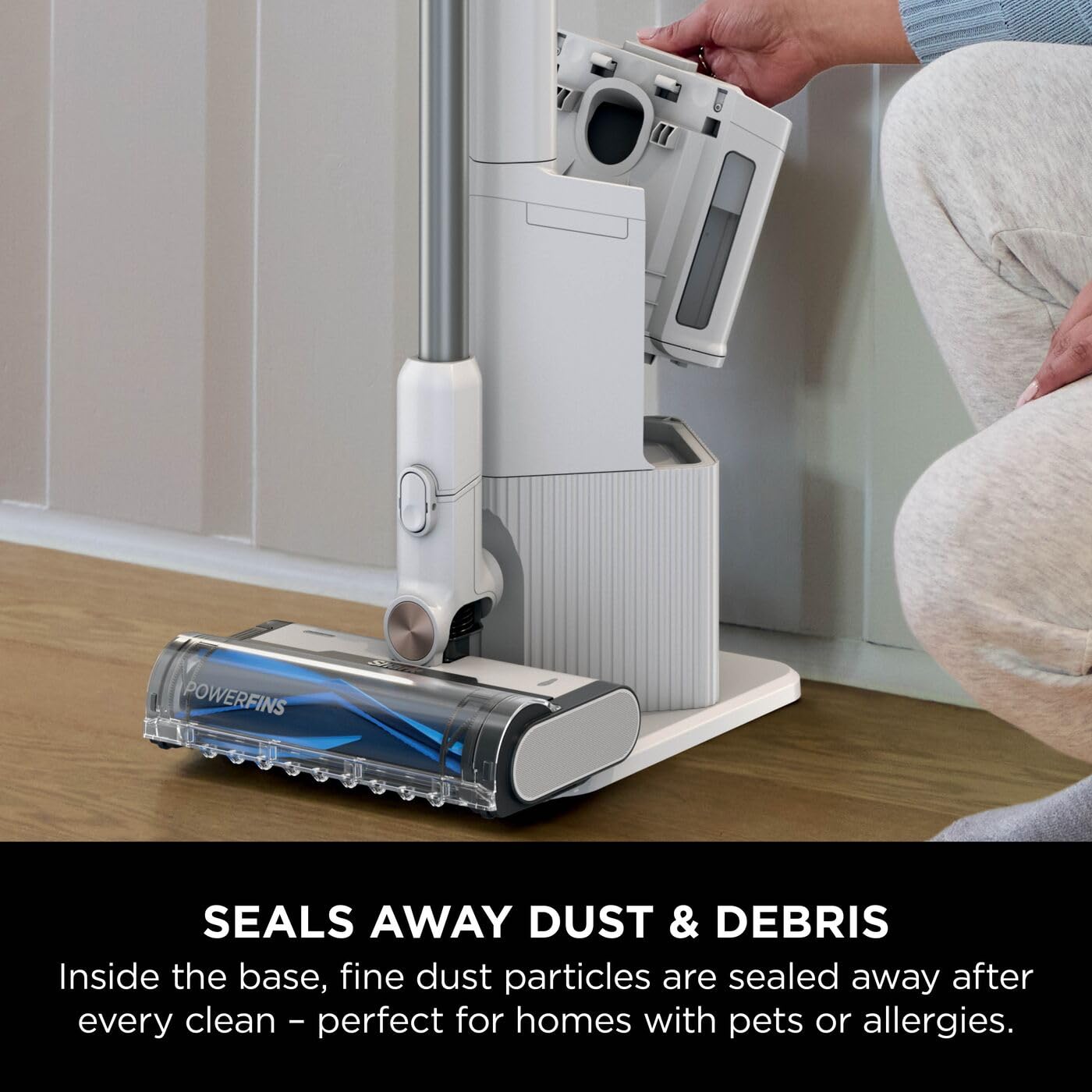 Shark PowerDetect Cordless Vacuum Cleaner, DuoClean Detect, Reverse Clean, Anti Hair Wrap Plus, Lightweight, 70 Min Runtime, Pet, Crevice & Multi-Surface Tools, Flexible, Handheld Mode, Grey IP1251UKT