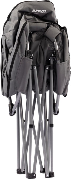 Vango Lunar Moon Chair for Adults (Amazon Exclusive), Extra Spacious, Folding Camping Chair, Heavy Duty Frame, Padded Saucer Shape for Garden, Fishing, Festivals