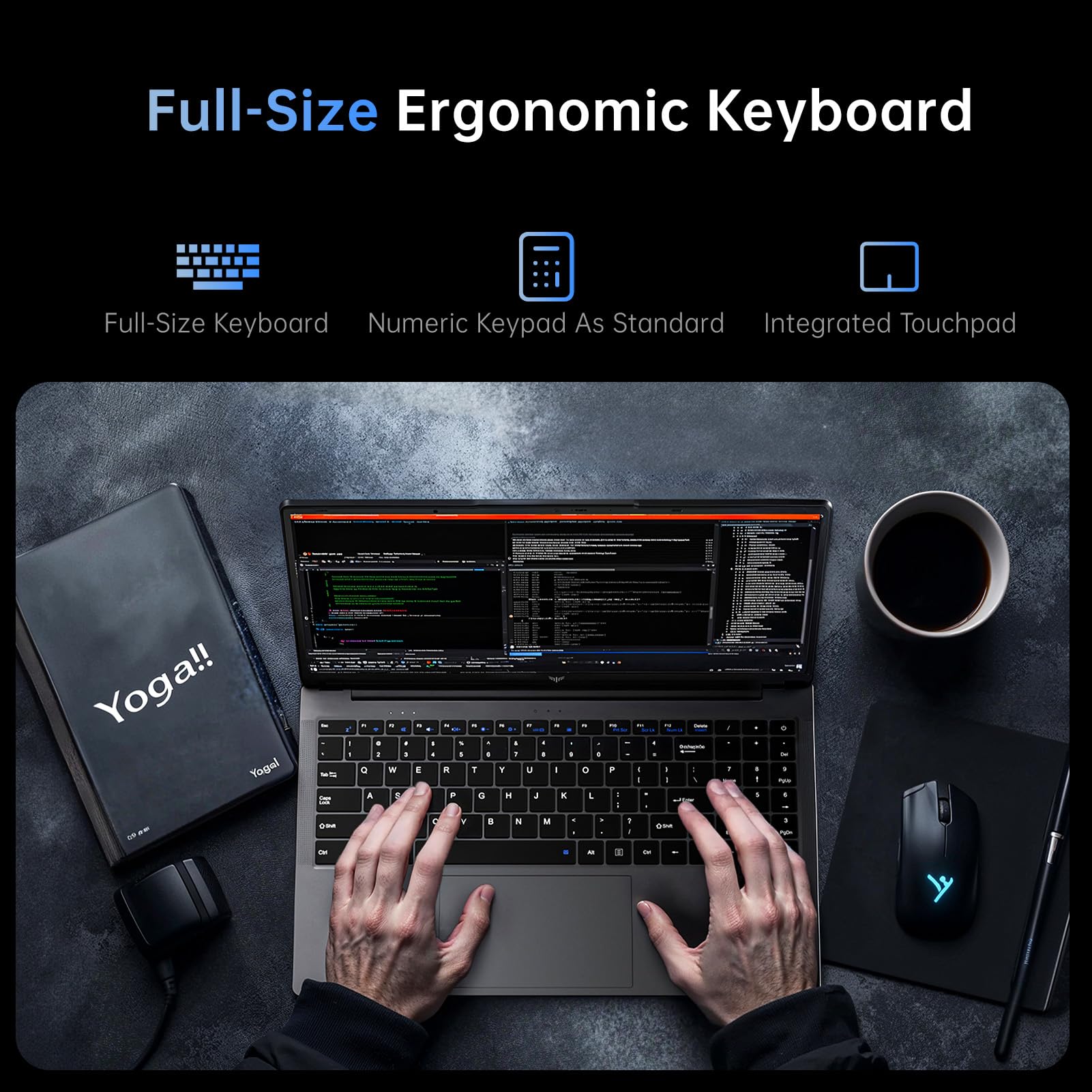 ACEMAGIC 15.6 inch FHD Laptop computer - Quad-Core N-97 Processor Up to 3.6GHz（Beat N5095） Laptop, 16GB DDR4 512GB SSD Notebook Computer, Support WiFi 5, BT5.0, 3*USB3.2, 5000mAh Battery