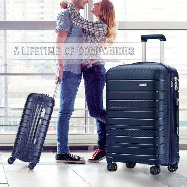 Kono Lightweight Suitcase Hand Luggage Polypropylene Hard Shell Travel Trolley