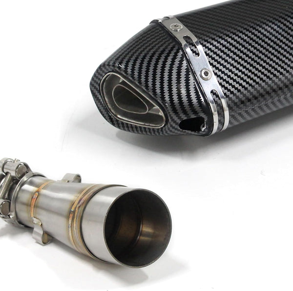 38mm 51mm Universal Motorcycle Golden Muffler Exhaust Stainless Steel Slip on Exhaust Pipe 1.5" 2" for Dirt Bike Street Bike Scooter ATV