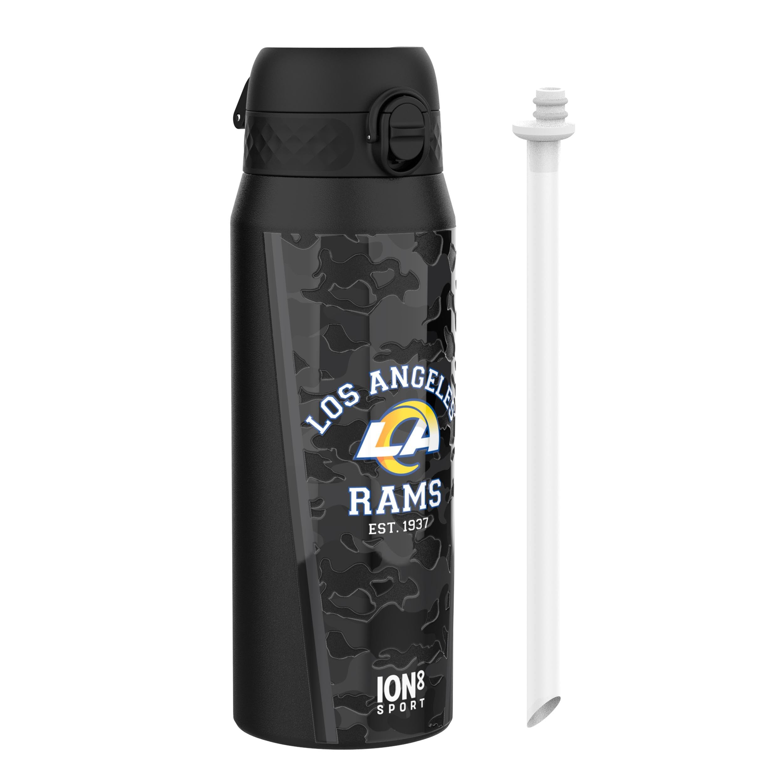 Ion8 NFL Jaguars Lightweight Steel Water Bottle, 600 ml/20 oz, Non-Insulated, Leak Proof, Easy to Open, Secure Lock, Dishwasher Safe, Flip Cover, Fits Cup Holders, Metal Water Bottle