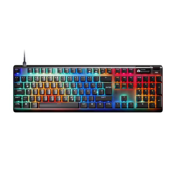 SteelSeries Apex Pro Gen 3 Gaming Keyboard - OmniPoint 3.0 HyperMagnetic Switches - Adjustable Actuation - Rapid Trigger - Game-Ready Presets - Rapid Tap/SOCD - OLED - RGB - USB-C - English QWERTY