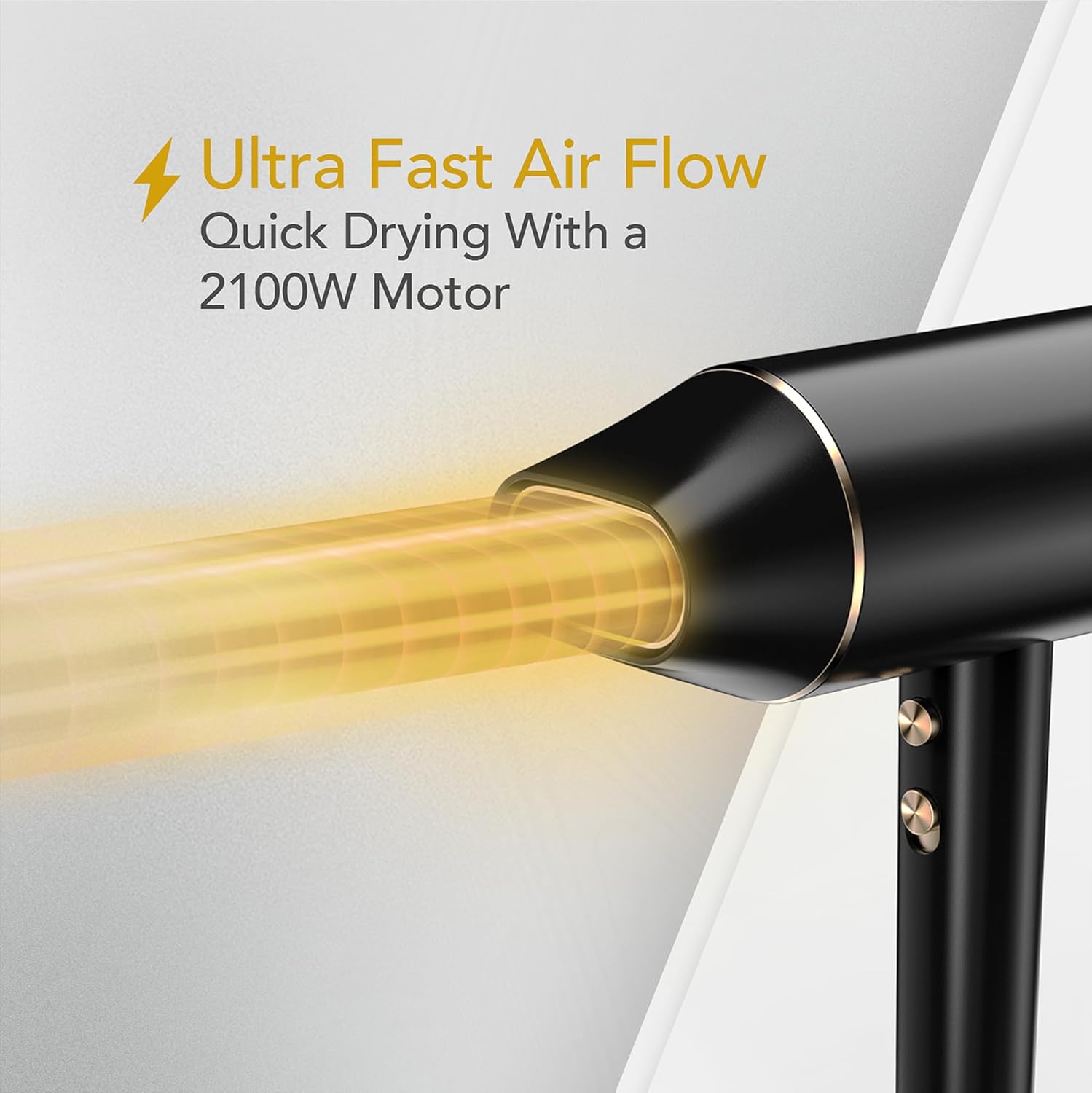 Wahl Ionic Flow Hairdryer, Professional Drying, Frizz-Free, Powerful, Lightweight, Cold Shot, Heat Concentrating, Diffuser, Fast Speed, Styling, Compact, Travel