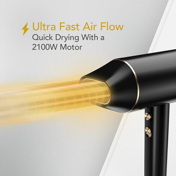 Wahl Ionic Flow Hairdryer, Professional Drying, Frizz-Free, Powerful, Lightweight, Cold Shot, Heat Concentrating, Diffuser, Fast Speed, Styling, Compact, Travel