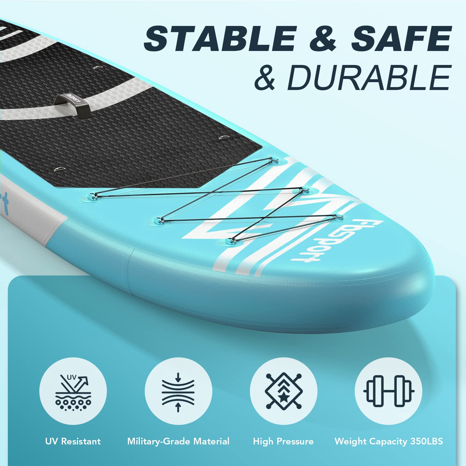 FBSPORT Inflatable Stand Up Paddle Boards,SUP Board,6" Thick Stand Up Paddle Boarding,Paddling Board for Youth & Adult,Surfboard,SUP with Adjustable Paddle/Backpack/Pump/Removable Fin