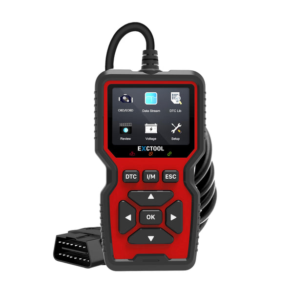 OBD2 Scanner Car OBD II Code Reader with Reset Auto Enhanced Full OBD Mode Check Engine Light Diagnostic Scan Tool for 2001+ Petrol & 2004+ Diesel Vehicles, Red