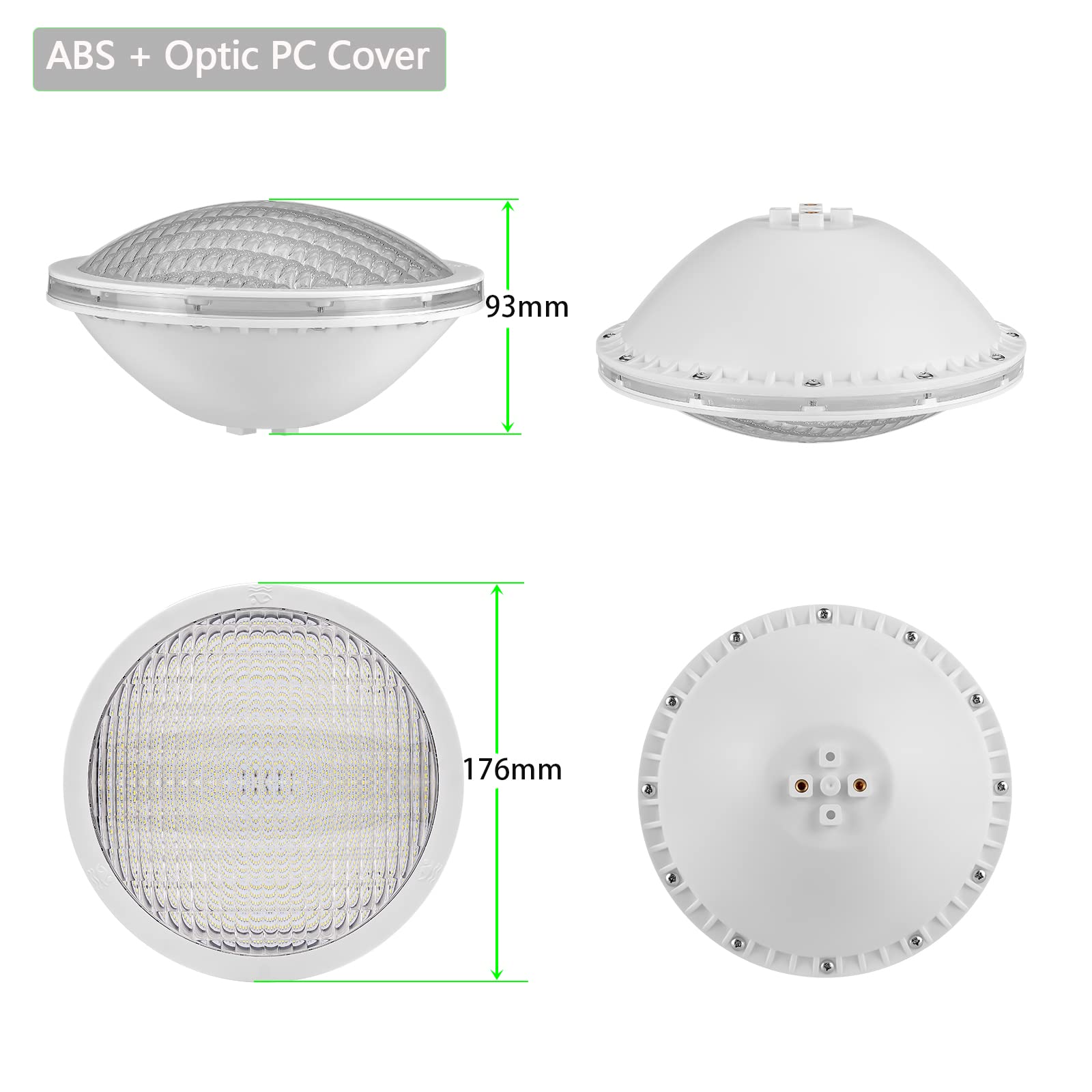 LyLmLe LED Pool Lighting PAR56, 18 W Pool Headlight, LED Lamp, Underwater Light (Replaces Old PAR56 Halogen Bulbs), IP68 Waterproof, 1440 lm, 12 V