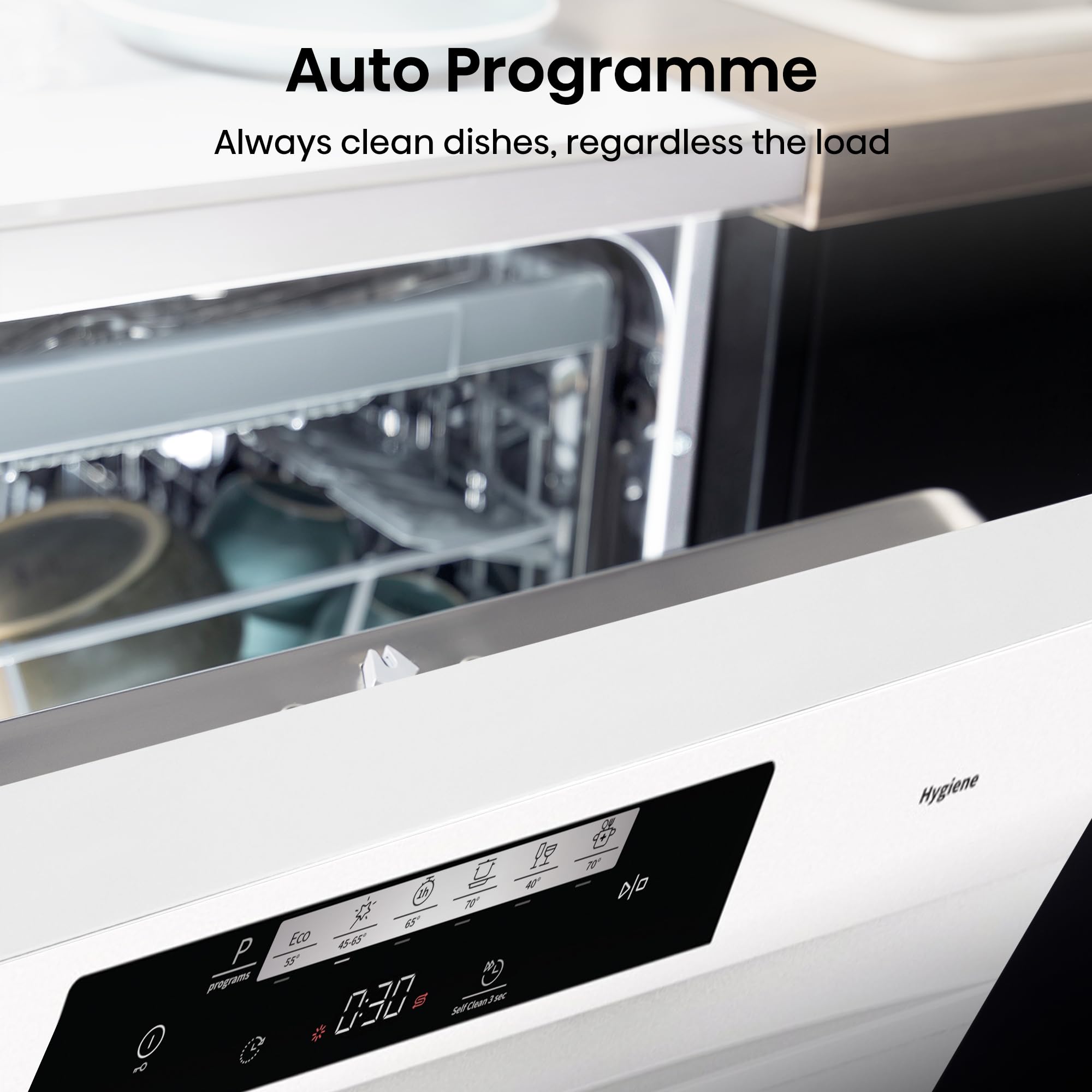 Hisense HS622E90WUK Freestanding Standard Dishwasher 85cm High - E Rated, White, 24 x 23 x 33 inches (L x W x H) [Energy Class E]