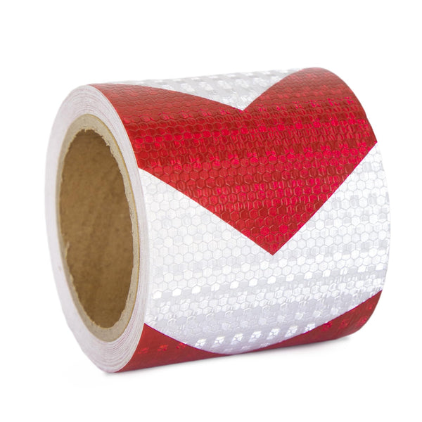 XFXIA Reflective Tape - Yellow & Black, 10cm x 20m, Waterproof, Self-Adhesive Warning Tape for Vehicles, Cars, Trailers, Outdoors