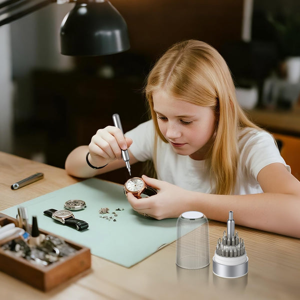 E·Durable 4pcs VDE Screwdriver Set, Magnetic Insulated Screwdriver Set to 1000v, Multifunctional Tool Kit Chrome Vanadium Screwdrivers TPR Handle for Home and Professional Use, Red