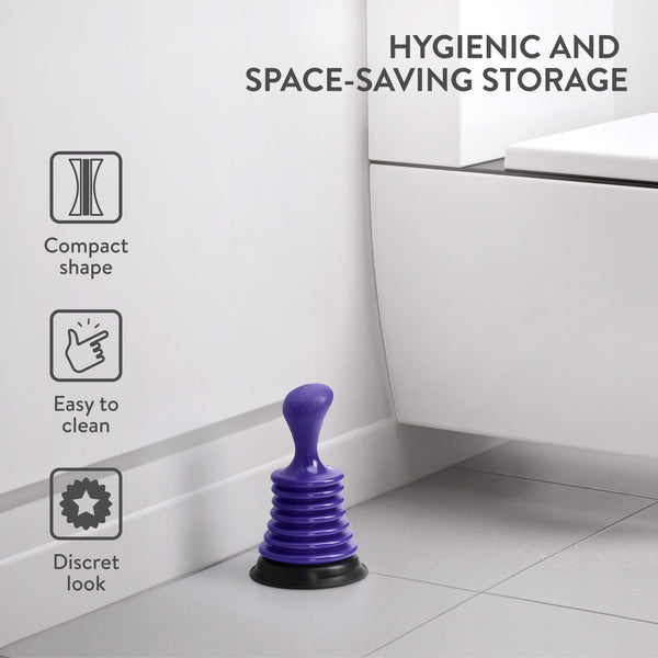 Luigi's Sink Plunger - Drain Plunger Sink Unblocker - Plungers for Unblocking - Drain Plungers for Bathroom Kitchen Bath Shower - Unblock Pump with Accordion Bellows