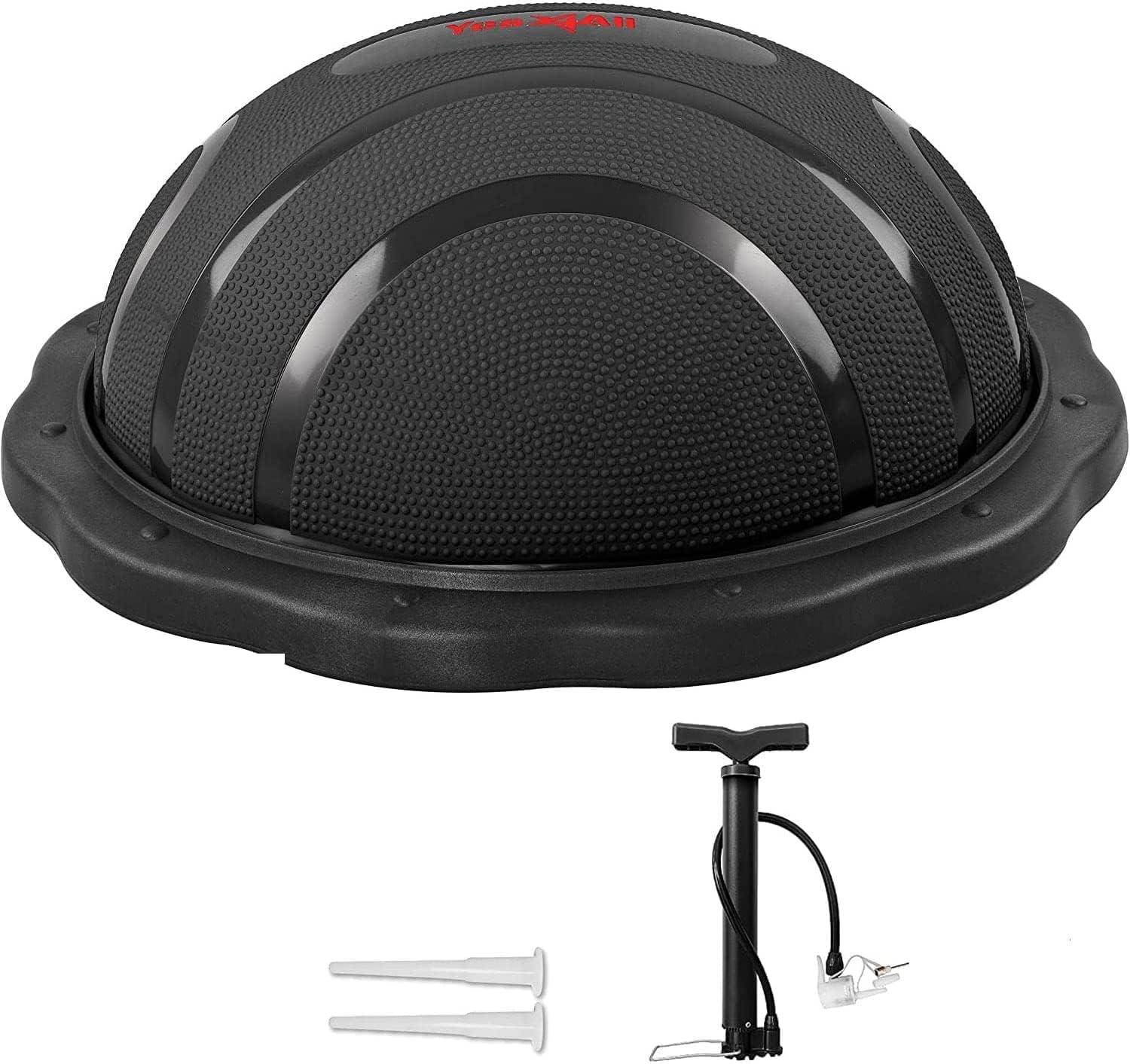 Yes4All SJ31 Inflatable Stability Half Exerise Ball, Premium Balance Trainer Ball with 60cm Non-Slip Surface Ball; Half Yoga Ball and Wobble Balance